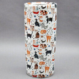 Minster 18 Inch Round Assorted Cats Umbrella Stands - Vase - L20 X W20 X H46 Cm