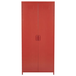 Beliani  Storage Unit Varna Metal Red - thumbnail 5