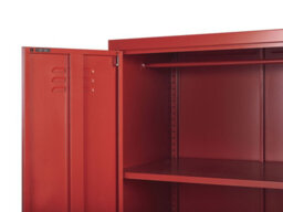 Beliani  Storage Unit Varna Metal Red - thumbnail 7