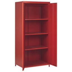 Beliani  Storage Unit Varna Metal Red - thumbnail 6