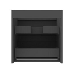 AVER-GROWTH Wall-Mounted Bathroom Vanity Unit Matt Grey Flat Pack Bathroom Cabinets Only 500(W)X385X(D)X520(H)mm With 2 Drawers - thumbnail 5