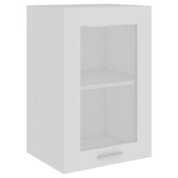 Walplus Hanging Glass Cabinet Lyon White 40X31X60 Cm Engineered Wood - thumbnail 2