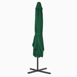 Berkfield Elegant Outdoor Parasol With Steel Pole 250X250 Cm Green - thumbnail 3