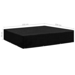 Vidaxl Garden Furniture Cover 12 Eyelets 250X250X70 Cm Garden Furniture Covers - thumbnail 5