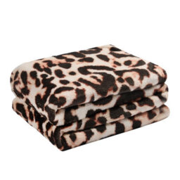 OHS Ultra Soft Throw Bed Blanket Leopard Fleece Plush Sofa Bedspread Warm Travel - thumbnail 7
