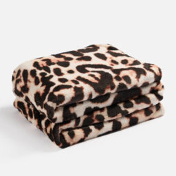 OHS Ultra Soft Throw Bed Blanket Leopard Fleece Plush Sofa Bedspread Warm Travel - thumbnail 1