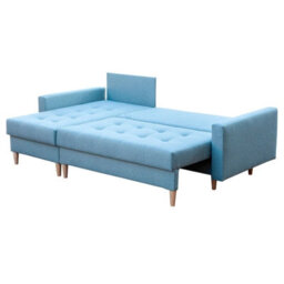 Bodo Modern Scandi Sofa Comfortable Fabric Upholstered Settee Minimalist 3 Seater Couch In Living Room Turquoise - thumbnail 2