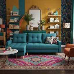 Bodo Modern Scandi Sofa Comfortable Fabric Upholstered Settee Minimalist 3 Seater Couch In Living Room Turquoise