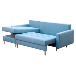 Bodo Modern Scandi Sofa Comfortable Fabric Upholstered Settee Minimalist 3 Seater Couch In Living Room Turquoise - thumbnail 3