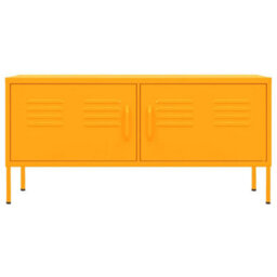 Berkfield Durable Tv Cabinet Mustard Yellow 105X35X50 Cm Steel - thumbnail 3