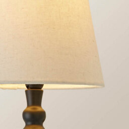 Valuelights Maggie Pair Of Black Candlestick Wall Lights With Linen Shade - thumbnail 5