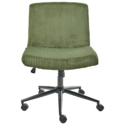 Beliani Desk Chair Geddes Corduroy Green - thumbnail 6