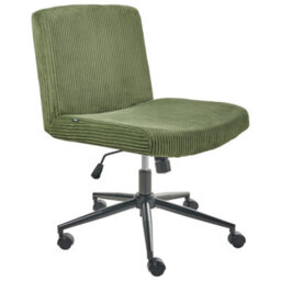 Beliani Desk Chair Geddes Corduroy Green - thumbnail 4