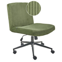 Beliani Desk Chair Geddes Corduroy Green