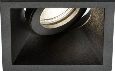 Luminosa Lighting Luminosa Knightsbridge Dipa Single Tilt Square Anti-Glare Downlight Black - Dib1Tsb