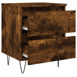 Berkfield Elegant Bedside Cabinets 2 Pcs Smoked Oak 40X35X50 Cm Engineered Wood - thumbnail 6