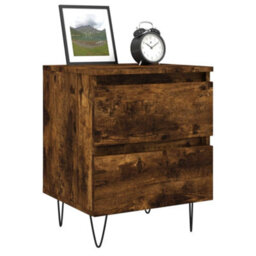 Berkfield Elegant Bedside Cabinets 2 Pcs Smoked Oak 40X35X50 Cm Engineered Wood - thumbnail 3