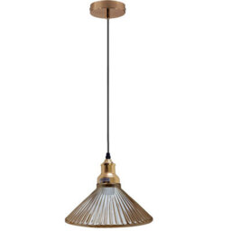 Led Retro Modern Glass Ceiling Pendant Lamp - French Gold Finish - thumbnail 7