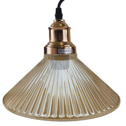 Led Retro Modern Glass Ceiling Pendant Lamp - French Gold Finish - thumbnail 6
