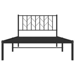 Berkfield Metal Bed Frame Without Mattress With Headboard Black 107X203Cm - thumbnail 5