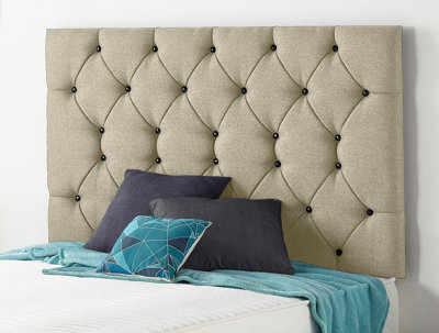 Somnior Beds Somnior  2Ft6 Premier Small Single 32 Inches Wheat Linen Headboard With Wooden Struts