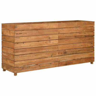 Berkfield Durable Raised Bed 150X40X72 Cm Recycled Teak And Steel - image 1