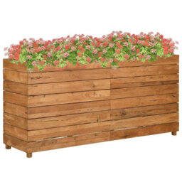 Berkfield Durable Raised Bed 150X40X72 Cm Recycled Teak And Steel - thumbnail 2