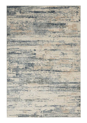 Beige Grey Rug, 10mm Thick Abstract Stain-Resistant Rug, Luxurious Modern Rug For Bedroom, & Dining Room-239Cm (Circle) - image 1