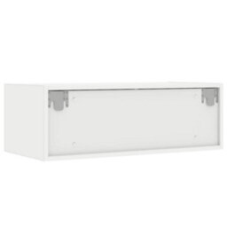 Berkfield Durable Tv Cabinet With Led Lights White 75X35.5X25 Cm - thumbnail 9