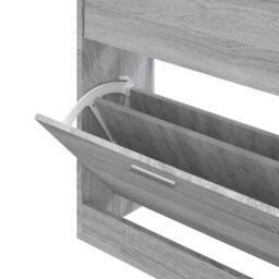 Berkfield Modern Shoe Cabinet Grey Sonoma 63X24X81 Cm Engineered Wood - thumbnail 6