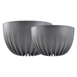 Cost Wise Indoor/outdoor Decorative Plant Display Bowl,ideal For Herbs,houseplants,bedding,tabletop Display,240mm In Gray - thumbnail 9