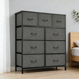 9 Drawer Fabric Dresser Chest Of Drawers Bedroom Bedside Storage Organizer - thumbnail 6