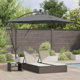 Berkfield Cantilever Banana Parasol Anthracite 249 X 249 X 250 Cm - thumbnail 1