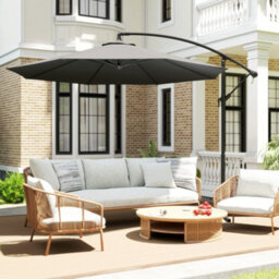 Outsunny 3(M) Banana Parasol Cantilever Umbrella Garden - thumbnail 8