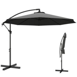 Outsunny 3(M) Banana Parasol Cantilever Umbrella Garden - thumbnail 2