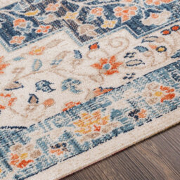 Livabliss Huntington Beach-Vintage Blue Beige Orange In- & Outdoor Rug 160 X 213 Cm Easy Care, Non Shedding - thumbnail 3
