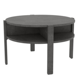 Furniture To Go Tobago Round Coffee Table With Open Shelf In Optic Dark Grey - thumbnail 3