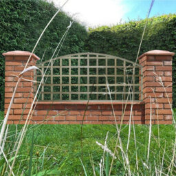Premier Garden Supplies Arch Top Wooden Trellis Panel 6Ft X 2Ft (4 Pack) Standard Square Lattice Fencing Topper Extension For Climbing Plant Support - thumbnail 6
