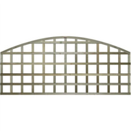 Premier Garden Supplies Arch Top Wooden Trellis Panel 6Ft X 2Ft (4 Pack) Standard Square Lattice Fencing Topper Extension For Climbing Plant Support - thumbnail 5