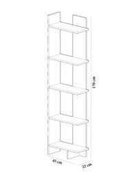 Decorotika Alice Corner Bookcase White & Walnut - thumbnail 5
