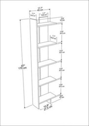 Decorotika Alice Corner Bookcase White & Walnut - thumbnail 4