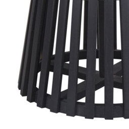 Beliani Dining Table Mesilla Black 120 Cm 120 Cm Acacia Wood - thumbnail 5