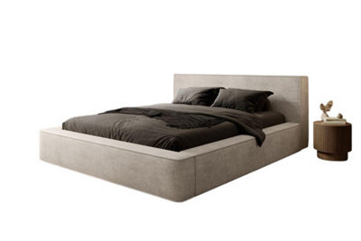 Stratus Interiors Low Headboard Mini Ambassador Bed Frame - Panel Style, Compact & Stylish  - Gas Lift Storage - Single - image 1
