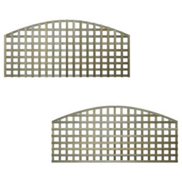 Premier Garden Supplies Arch Top Wooden Trellis Panel 6Ft X 2Ft (3 Pack) Privacy Square Lattice Fencing Topper Extension For Climbing Plant Support - thumbnail 9