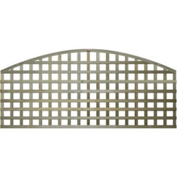 Premier Garden Supplies Arch Top Wooden Trellis Panel 6Ft X 2Ft (3 Pack) Privacy Square Lattice Fencing Topper Extension For Climbing Plant Support - thumbnail 4