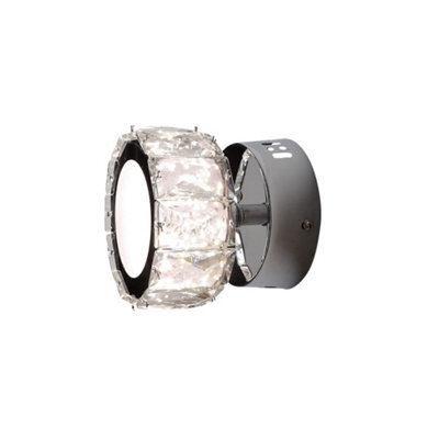 Pagazzi Lighting Pagazzi Dilan Polished Chrome & Crystal Led Wall Light - image 1
