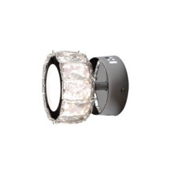 Pagazzi Lighting Pagazzi Dilan Polished Chrome & Crystal Led Wall Light - thumbnail 1