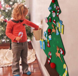 Amorly Diy Felt Christmas Tree For Toddlers,kids Wall Hanging Christmas Tree With 20Pcs Detachable Ornaments,christmas Craft Decorations - thumbnail 3