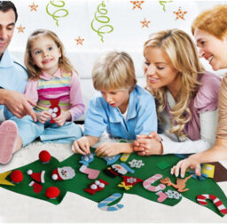 Amorly Diy Felt Christmas Tree For Toddlers,kids Wall Hanging Christmas Tree With 20Pcs Detachable Ornaments,christmas Craft Decorations - thumbnail 6