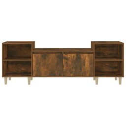 Berkfield Sturdy Tv Cabinet Smoked Oak 160X35X55 Cm Engineered Wood - thumbnail 6